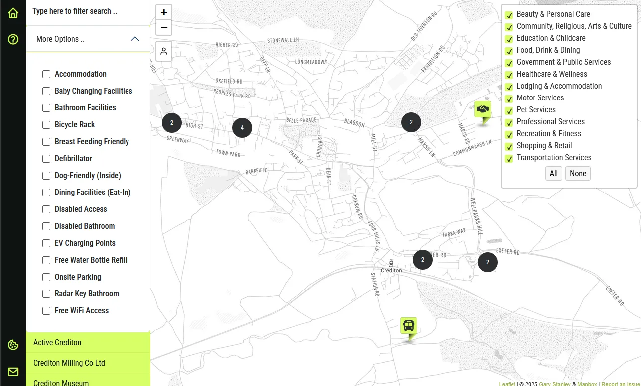 Crediton Map Preview